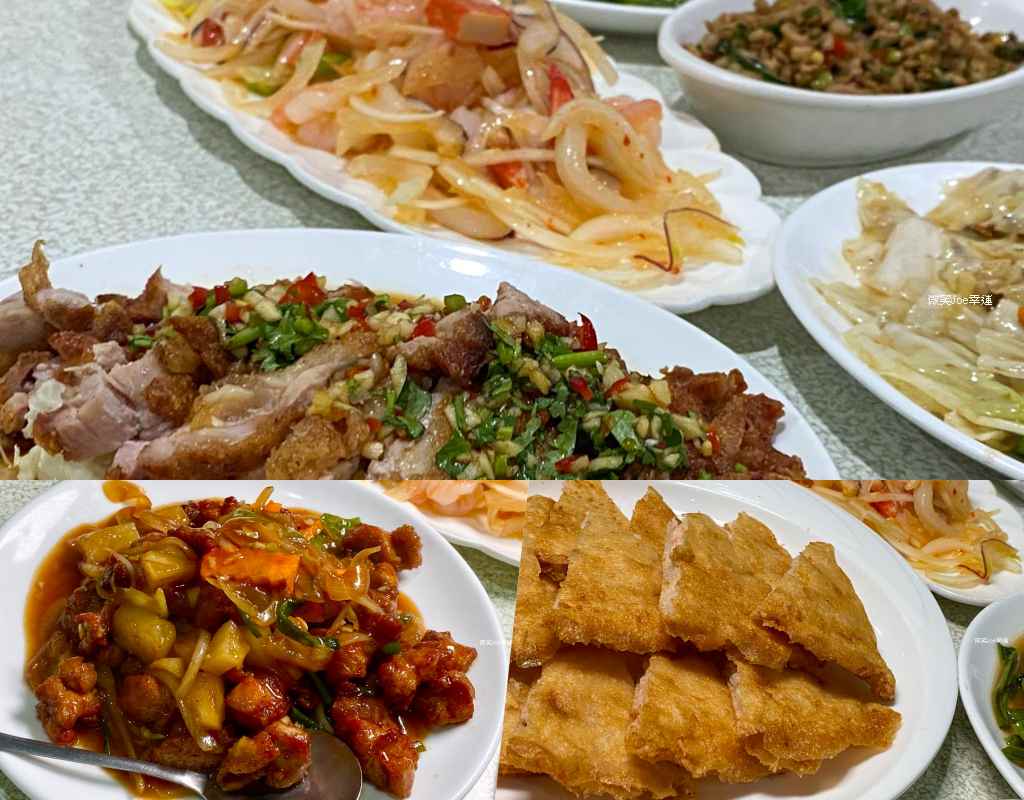 彰化市，雲之泰泰緬料理，招牌褪到像空白，味道不馬虎，適合多人聚餐。